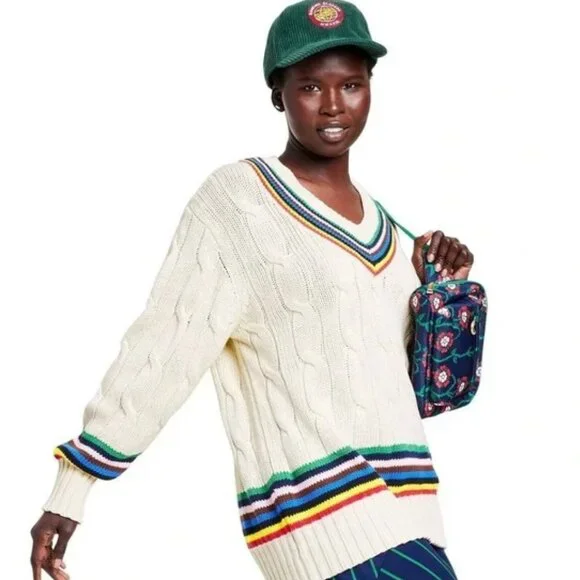 Rowing Blazers x Target Green Corduroy Logo Baseball Hat Fall Preppy Red Yellow - Picture 3 of 6